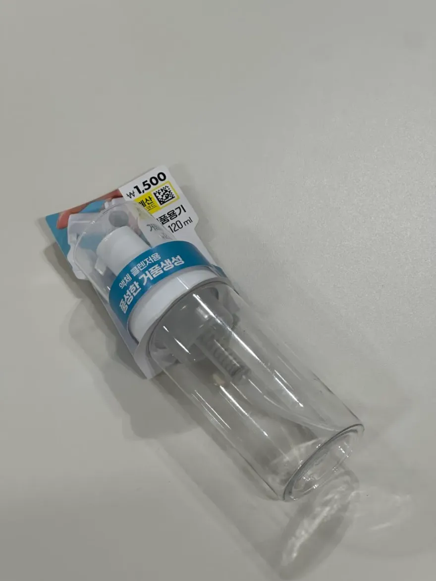 다이소 거품용기 클렌징워터, 화장솜 자극 없이 아침 세안 — 사진 3