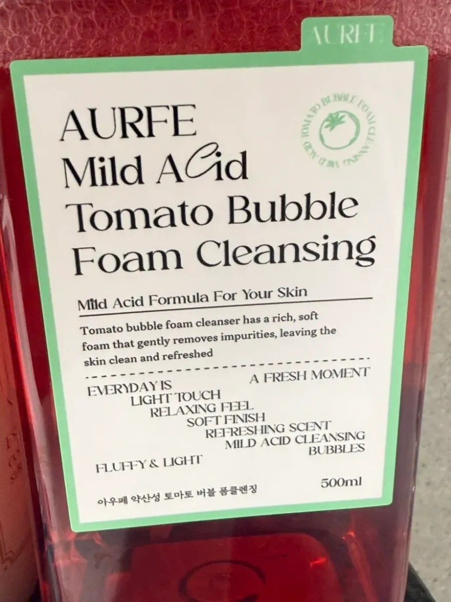 아우페 약산성 토마토 버블 폼클렌징, 촉촉한 마무리감 — 사진 5
