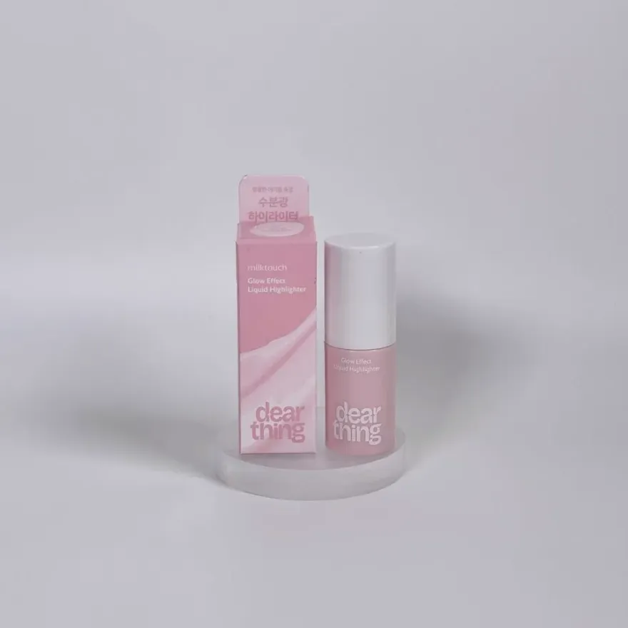 다이소 밀크터치 하이라이터, 핑크빔 컬러 사용 후기 — 사진 2