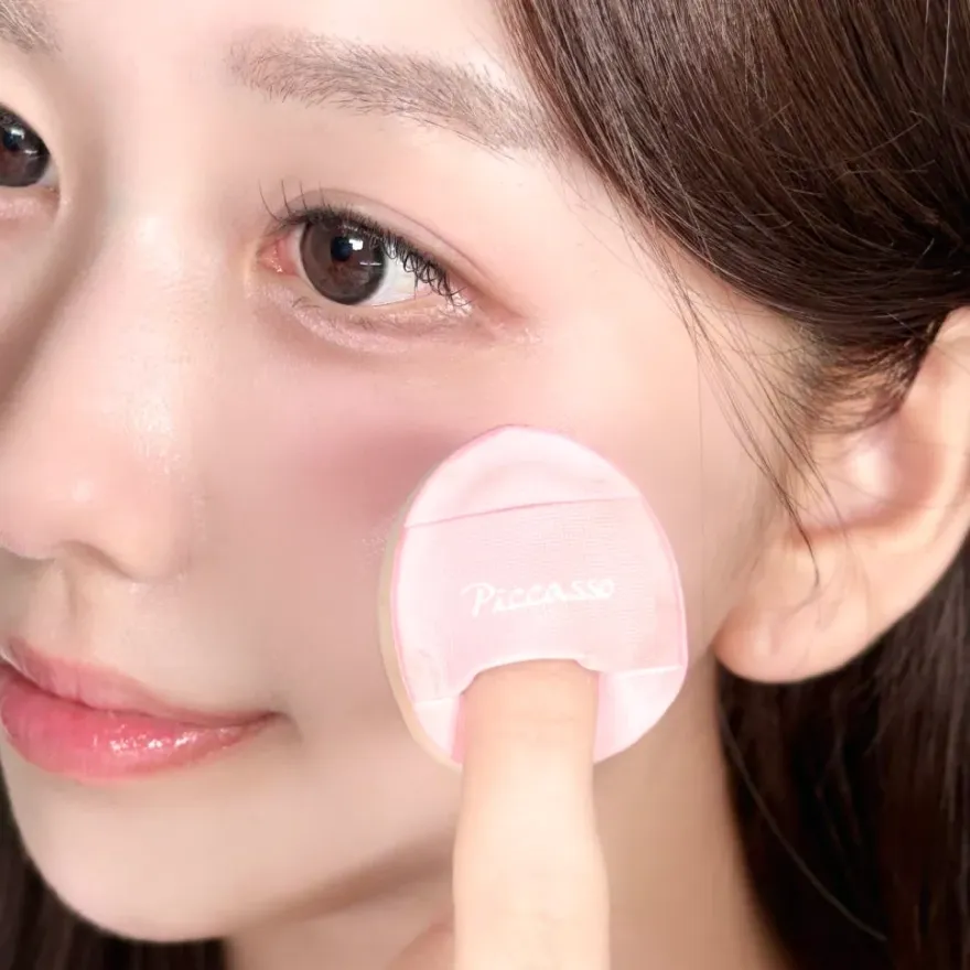 다이소 밀크터치 하이라이터, 핑크빔 컬러 사용 후기 — 사진 6