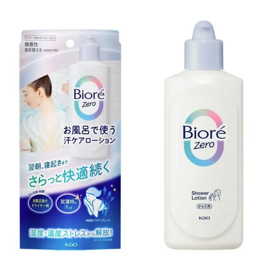 비오레 제로 샤워로션 & 데오드란트 티슈 여름 땀 케어 — 사진 2