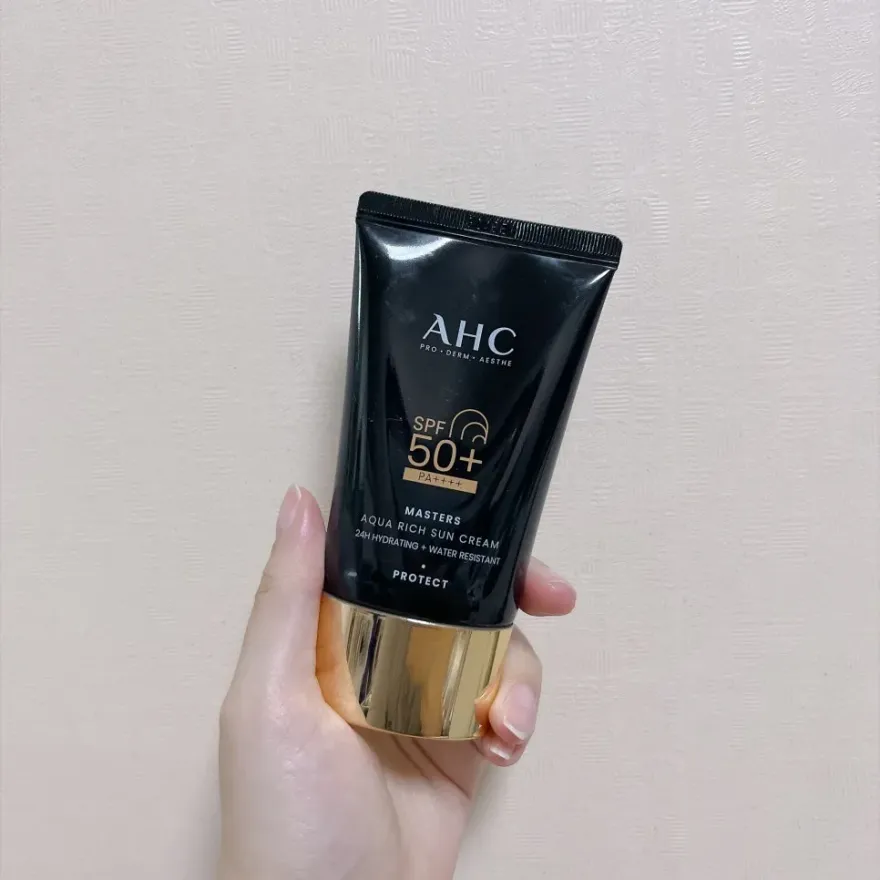 AHC 아쿠아 리치 선크림, 지복합성 피부 사용감 후기